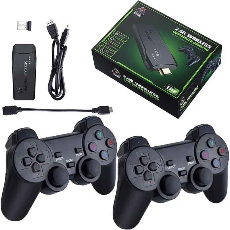 Retro, Nostalgic Video Game Console, Plug-and-play Built-in 20,000+ Games, 4K HDMI Output and 2.4GHz Wireless Controller (64G)