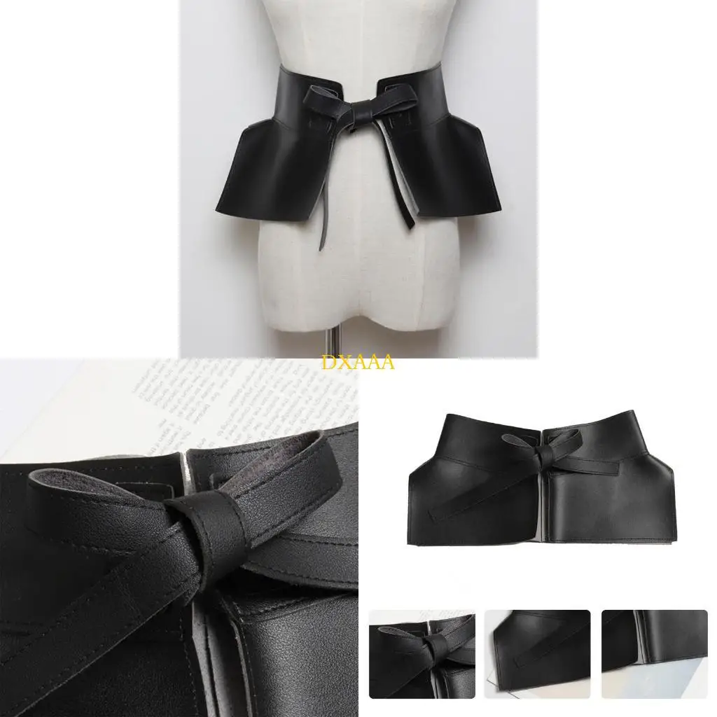 dxaa-vestido-mujer-cinturon-pu-falda-plisada-cuero-peplum-cincher-cinturon-pretina-ancha-falda-cinturon-cuero