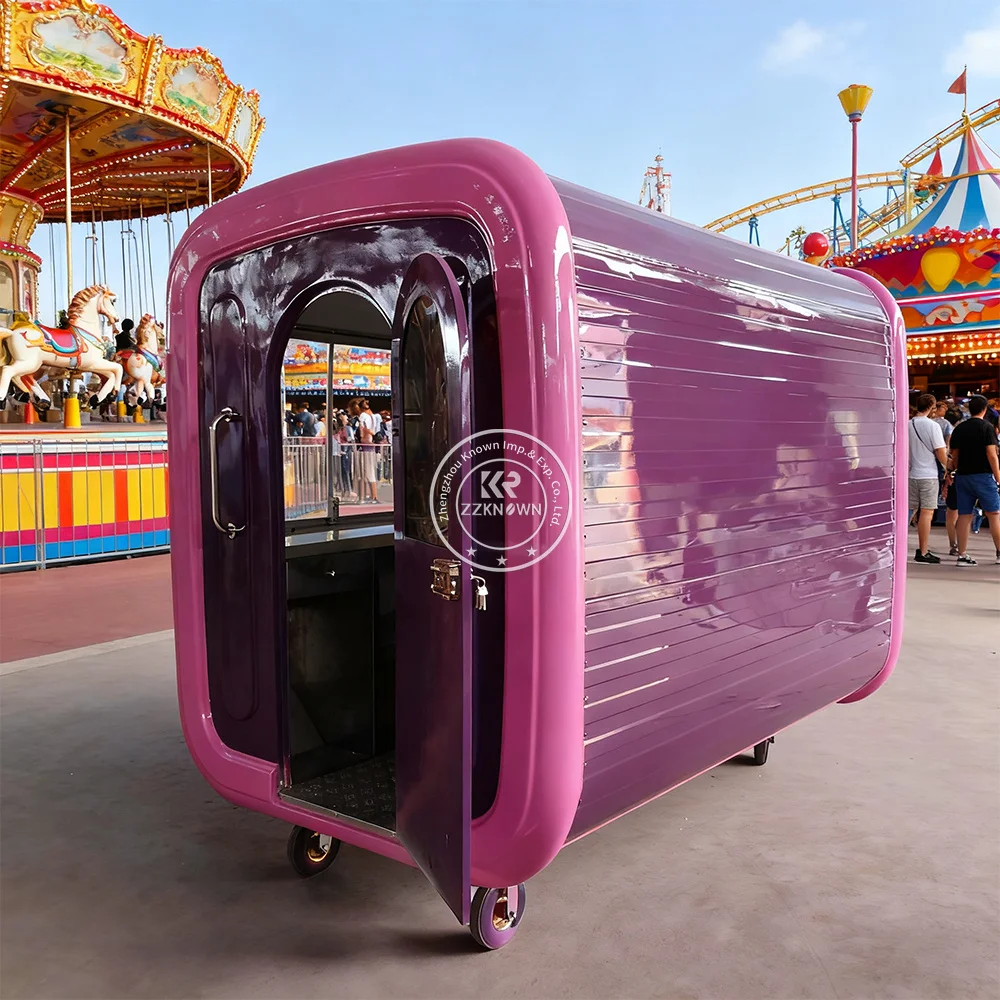 

Concession Catering Truck Stainless Steel Snack BBQ Fast Food Truck Fully Equipped Mobile Food Trailer With Full Kitchen