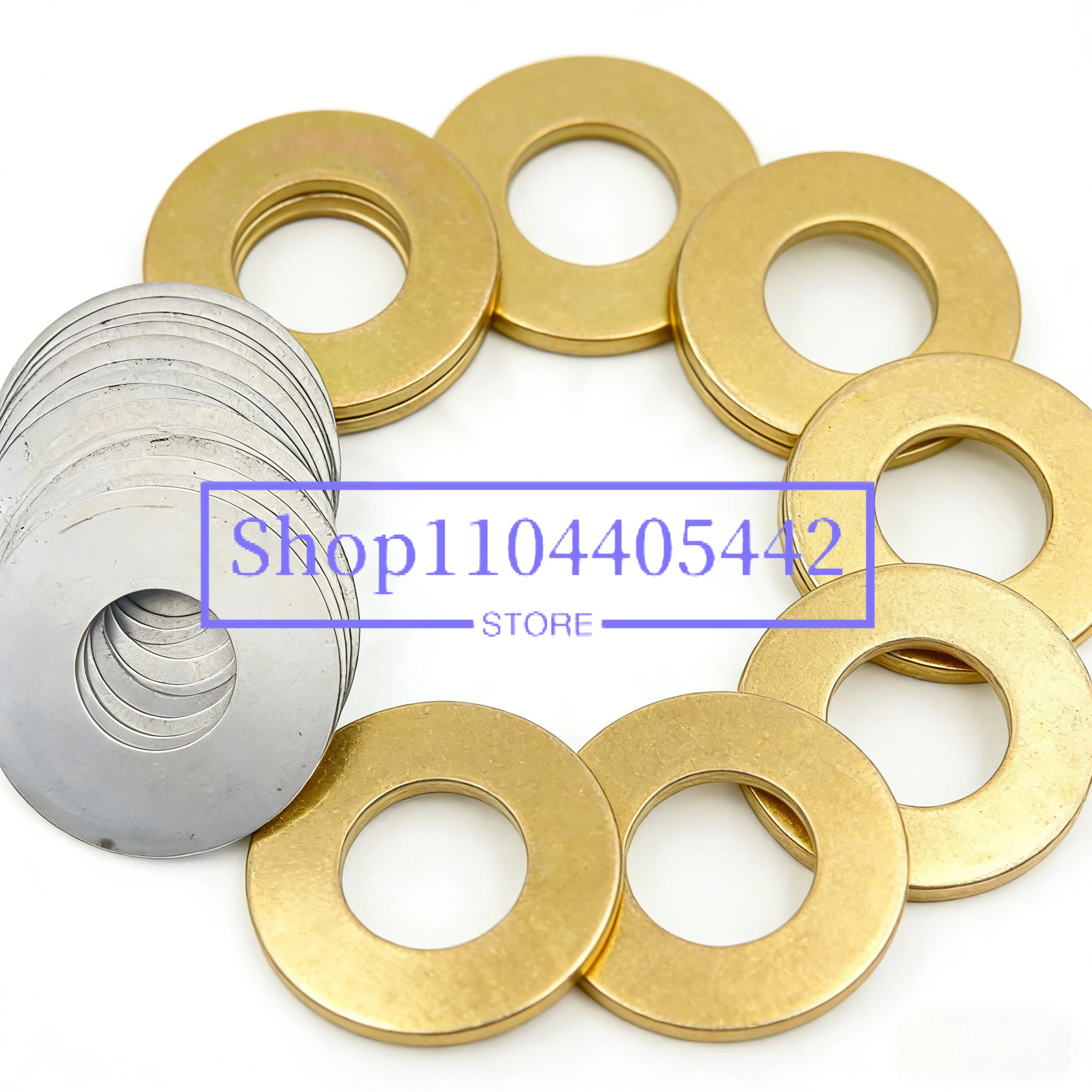 10PCS Excavator Thin Steel Plate Washer, Circular Metal Wear-resistant Shaft Washer, Excavator Bucket Shaft