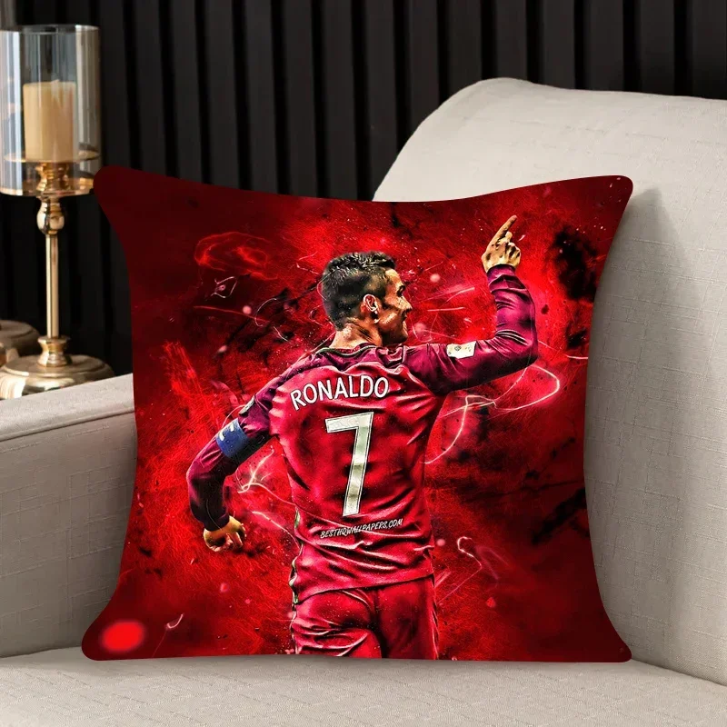 Cushion Cover 45*45 CR7 Cristiano Ronaldo Couple Pillow Pillowcases for Pillows 40x40 Sofa Cushions Fall Decor Pillowcase