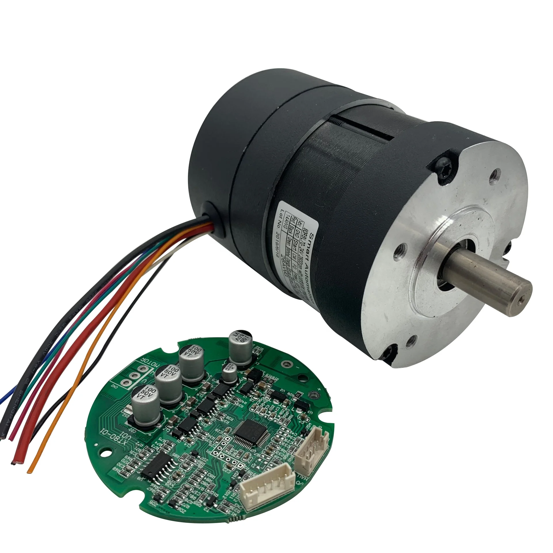 O.D 80mm High Torque Dc Brushless Motor 48v 12v 24v 36v BLDC Gear Motor with Gearbox Driver Controller Integrated PWM Control