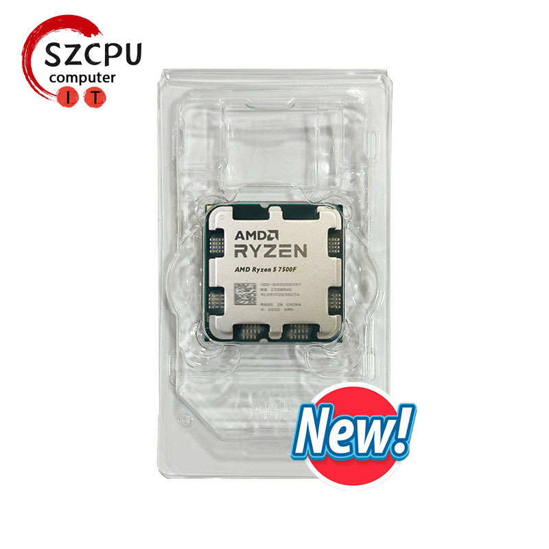  【Brand+】AMD Ryzen 5 7500F R5 7500F 3.7GHz 6-Core 12-Thread CPU Processor 5NM L3=32M 100-000000597 Socket AM5 Without cooler 