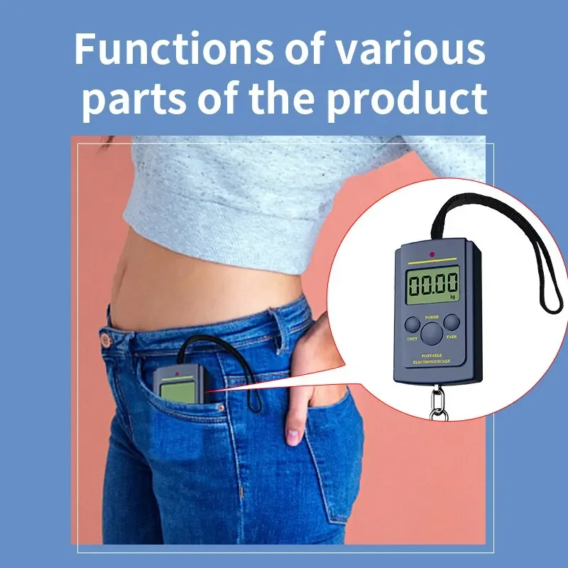 High Precision Portable Hook Digital Food Fishing Hunting Travel Luggage Weighing Scale Electric Digital Hanging Scale 40kg 10g