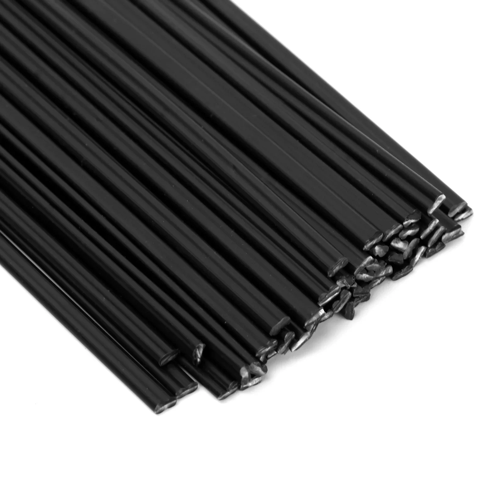 50Pcs Plastic Welding Rods(White Black) - PP Plastic Welder Rods For Bumper Plastic Repair Suitable For Car/Kayak Plastic Repair