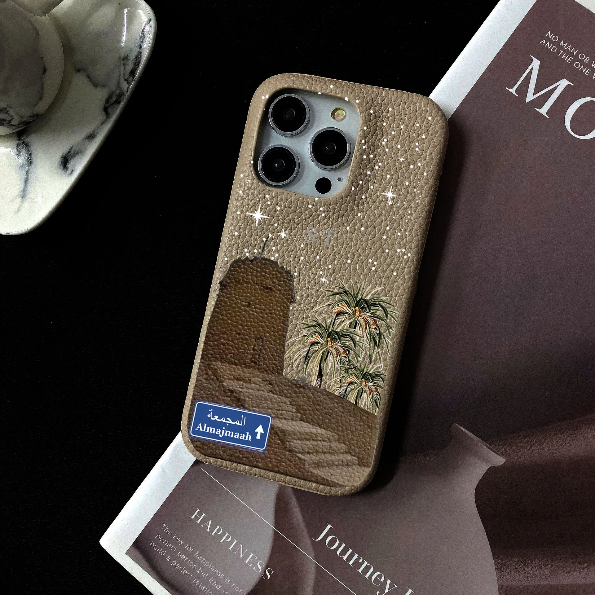 Personalizowane etui Almajmaah z literą imienia na iPhone 15 16 Pro Max 14 13 Pro Max 12 Mini 11, luksusowe etui z literami Kafr