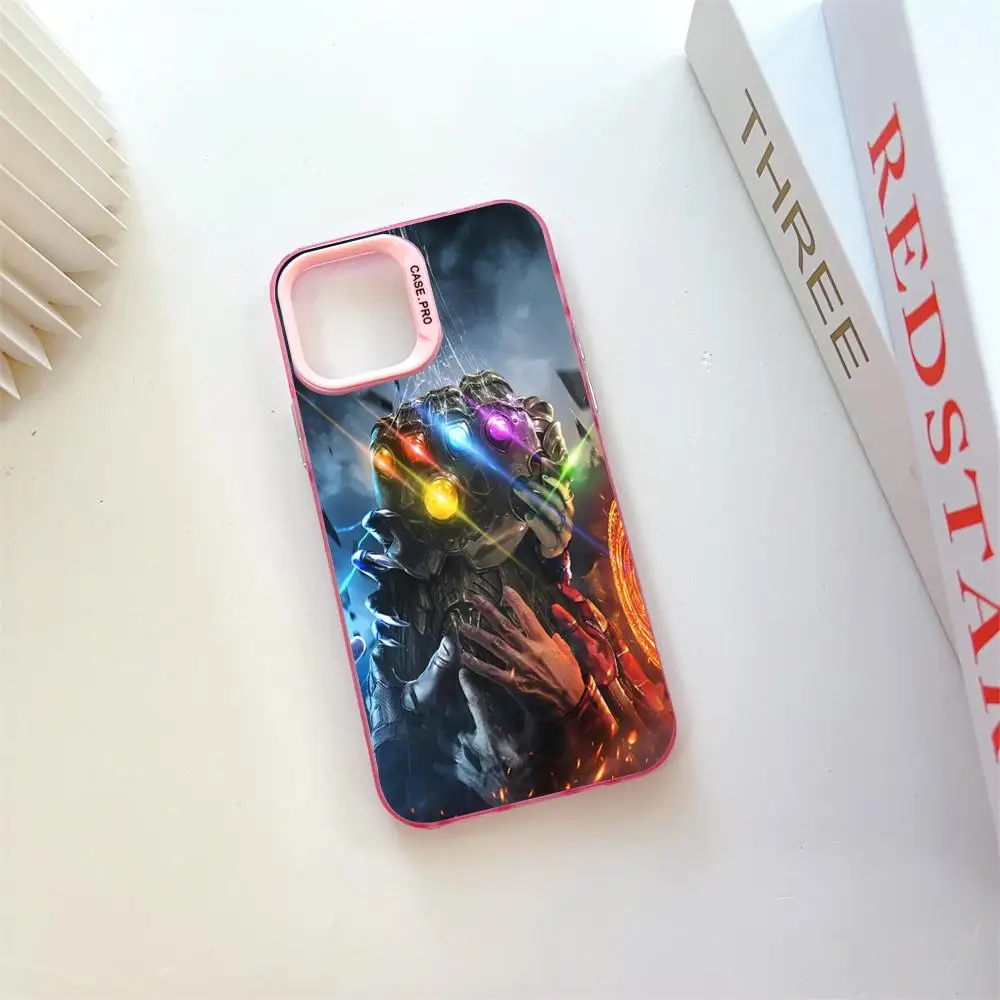 Marvel Thanos MINISO Mouse Pad Pink Popular In Korea Wholesale Case For IPhone 16 15 14 13 12 Pro XR Shockproof Color Cover