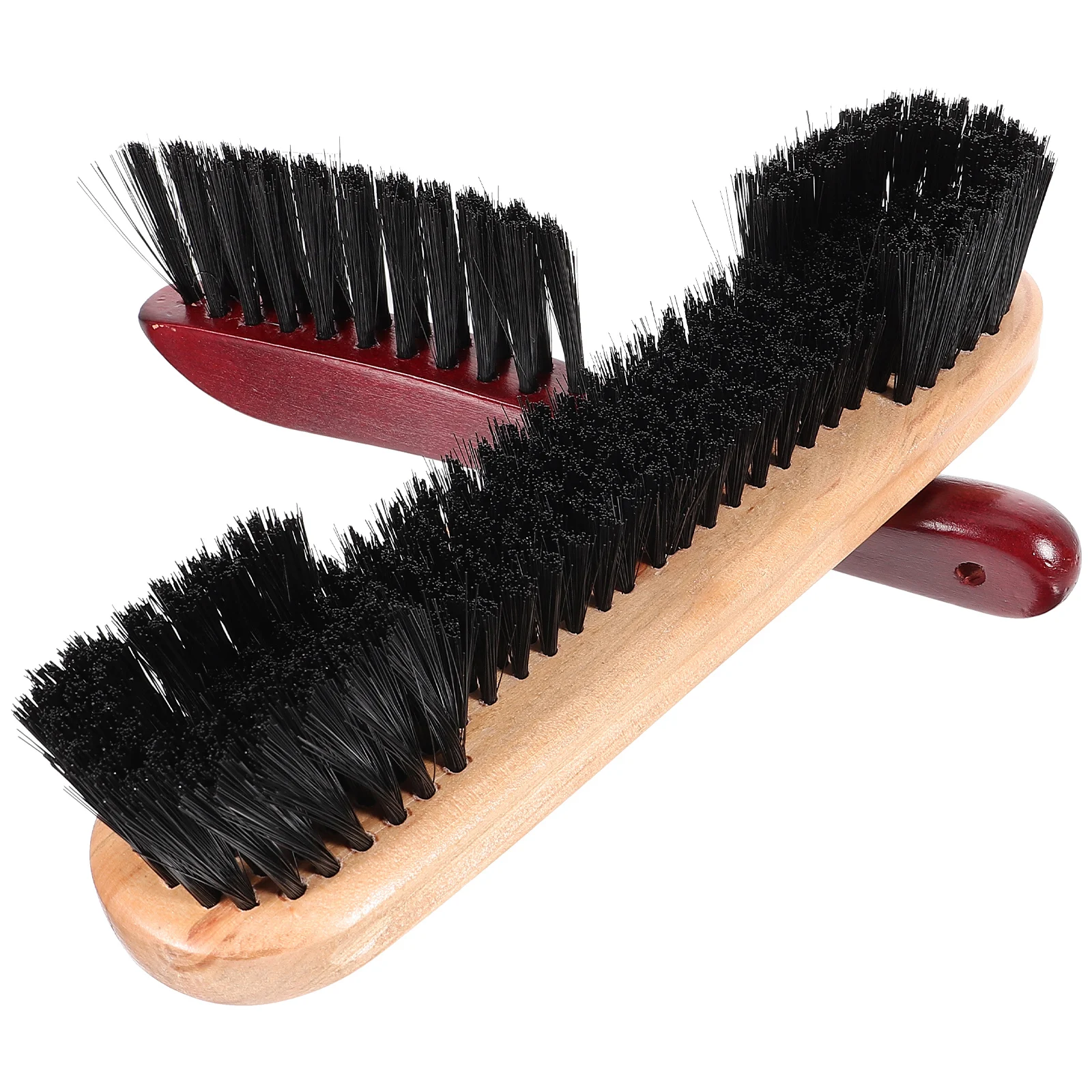 2 قطعة مجموعة فرشاة طاولة البلياردو الخشبية تنظيف فرشاة مزدوجة طول شعيرات الجدول السكك الحديدية مكنسة لوازم البلياردو