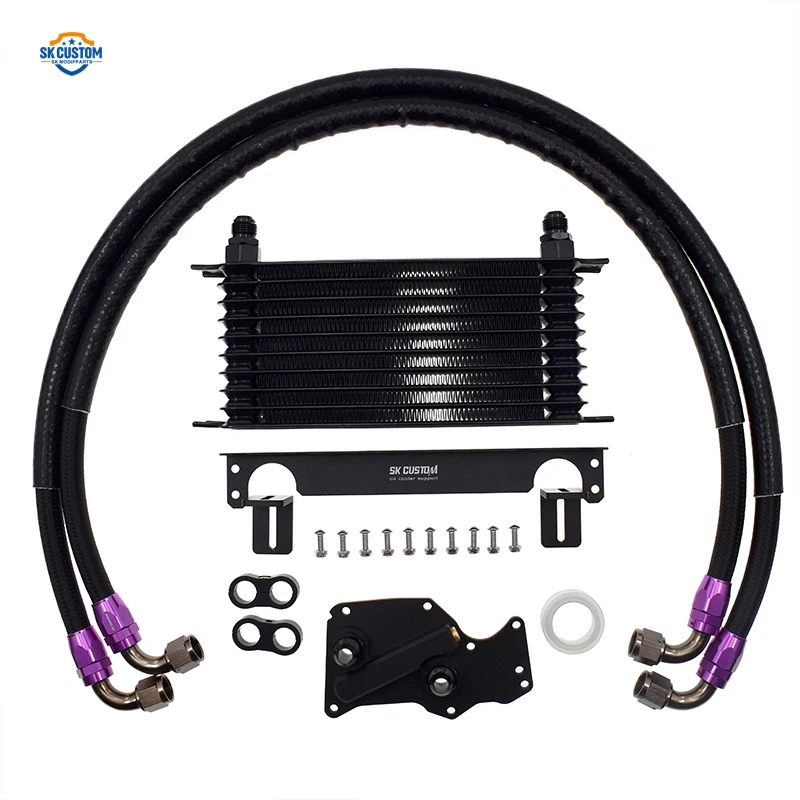

For F20 F22 F30 F32 1.5T B38 B46 B48 2.0T Engine Oil Cooler Kit 10 Rows Oil Cooling Radiator Kit