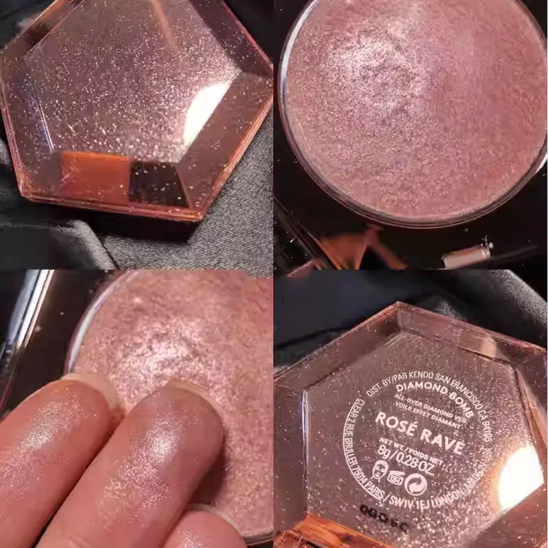 แป้งฝุ่น Fenty Beauty Enduring Freestyle Highlighter 3D Diamond Rose Veil Lluminator Palette ให้ผิวหน้าเปล่งประกายอย่างเป็นธรรมชาติ