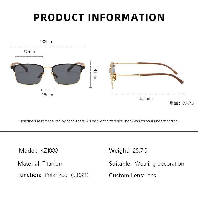 BLMUSA Simple Business Progressive Computer Prescription Glasses Men Square Frame Anti Blue Light Myopia Photochromic Eyeglasses - Image 5