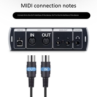 Y16A DOREMiDi MTU-11 MIDI to USB C Type C Cable USB MIDI Converter with Indicator Light for MacBook Android