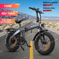 Electric Bike 750W Motor 48V10Ah Samsung Battery 20*4.0 Inch CST Fat Tire Adjustable Speed Electric Bicycle BT20 Folding E Bike