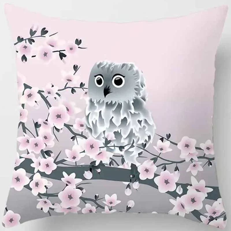 45X45CM Cherry Blossom Hold Pillowcase Sofa Living Room Bedroom Home Decoration   Car cushion cover decoration