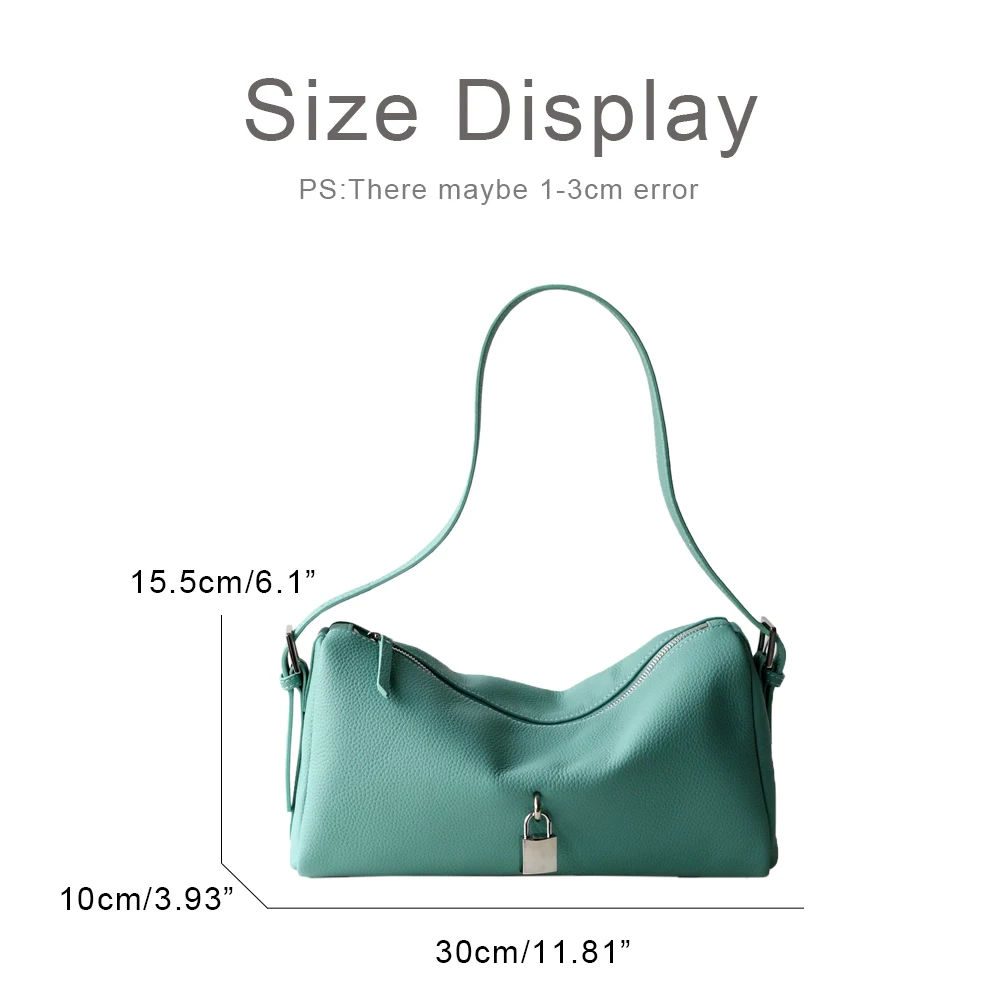 أحرف مخصصة مخصصة مجانية حقائب وسادة جلدية مخصصة للنساء حقائب مصممة مصممة ومحافظ 2025 جديدة في جلد البقر الطبيعي دخن القفل الصغير كيس الكتف الإبط الصغير جودة عالية ًالشحن مجانا وصول الشحن السريع #2