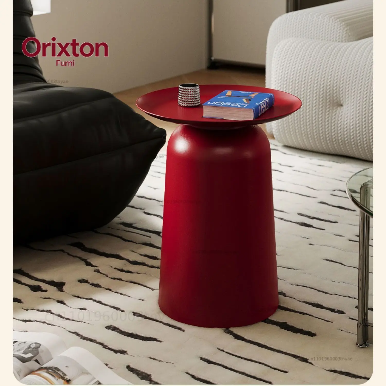 Modern Round Accent Side Table, Stylish Metal End Table for Living Room & Bedroom (Multiple Colors Available)
