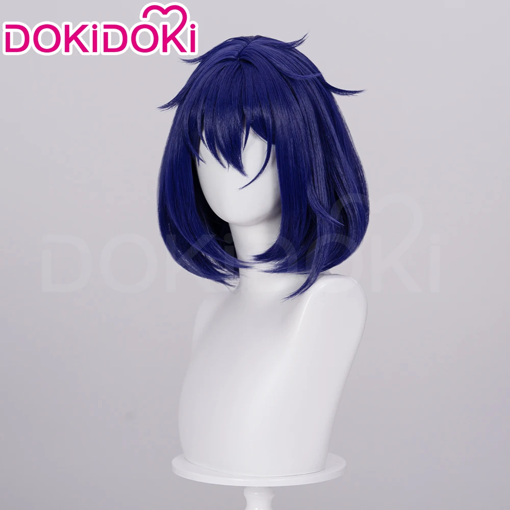 ميتا شعر مستعار لعبة MiSide تأثيري DokiDoki المرأة لطيف شعر مستعار قصير مقاومة للحرارة الشعر ميتا تأثيري غطاء شعر مستعار مجاني