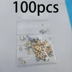 100pcs watch movement accessories, miscellaneous timing wheel springs, various sizes, miscellaneous timing wheel springs
