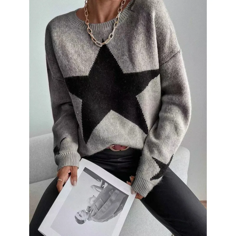 

Jacquard Sweater C 80199 Floral Pattern Women's Overhead Knitwear Ultra Thin Spring Season Fashionable Casual Comfortable