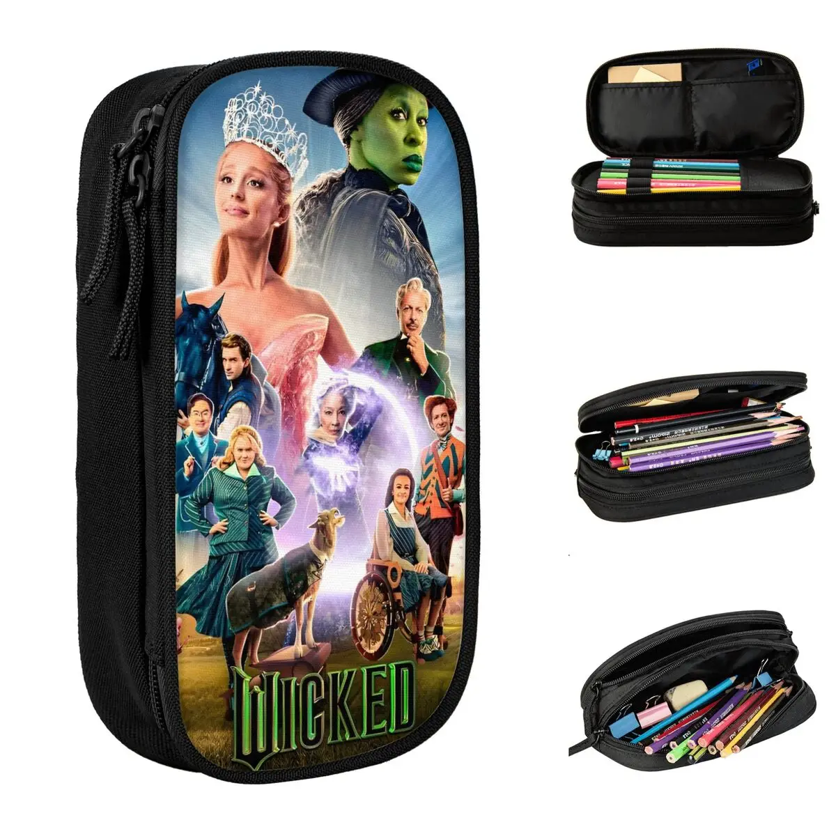 Epic Musical Fantasy Film Wicked Pencil Case Pen Box Bag Student Big Capacity School Supplies Gift Pencilcases