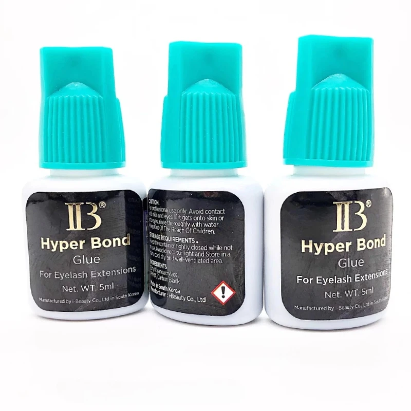 5Bottles IB Hyper Bond Glue 5ml Fast Drying 6 Weeks Lasting Time Eyelash Extensions Professional Korea False Lash Adhesive