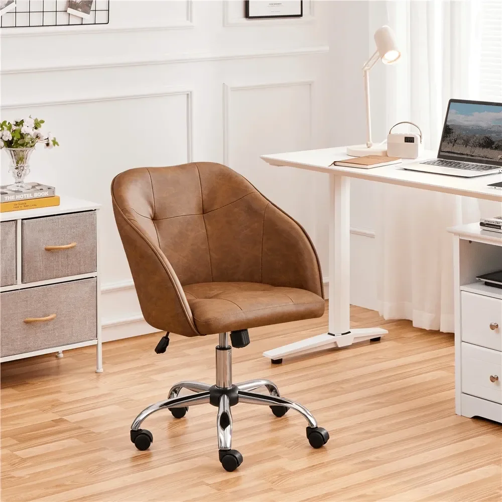 

gaming chair ergonomic chair 360 Swivel Office Chair MidCentury Modern Faxu Leather Computer Chair Height Adjustable Desk Chair