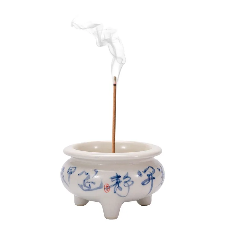 

small burner household incense device incense road incense torch wormwood sandalwood three-legged aromatherapy burner