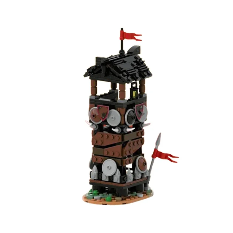 Consegna veloce MOC-154058 wolf torre di guardia piccola particella building block giocattolo modello architettonico medievale