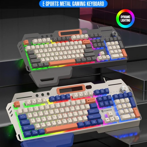 한국어 기계적인 느낌 게이밍 키보드 마우스 세트 104 키 100% 레이아웃 영어 스페인어 러시아어 한국어 아랍어 키보드 USB 유선 RGB 빛 인체공학 디자인 게이머 K90 전화 홀더가 있는 볼륨 손잡이 Best5 한국어 기계적인 느낌 게이밍 키보드 마우스 세트 104 키 100% 레이아웃 영어 스페인어 러시아어 한국어 아랍어 키보드 USB 유선 RGB 빛 인체공학 디자인 게이머 K90 전화 홀더가 있는 볼륨 손잡이 Best5