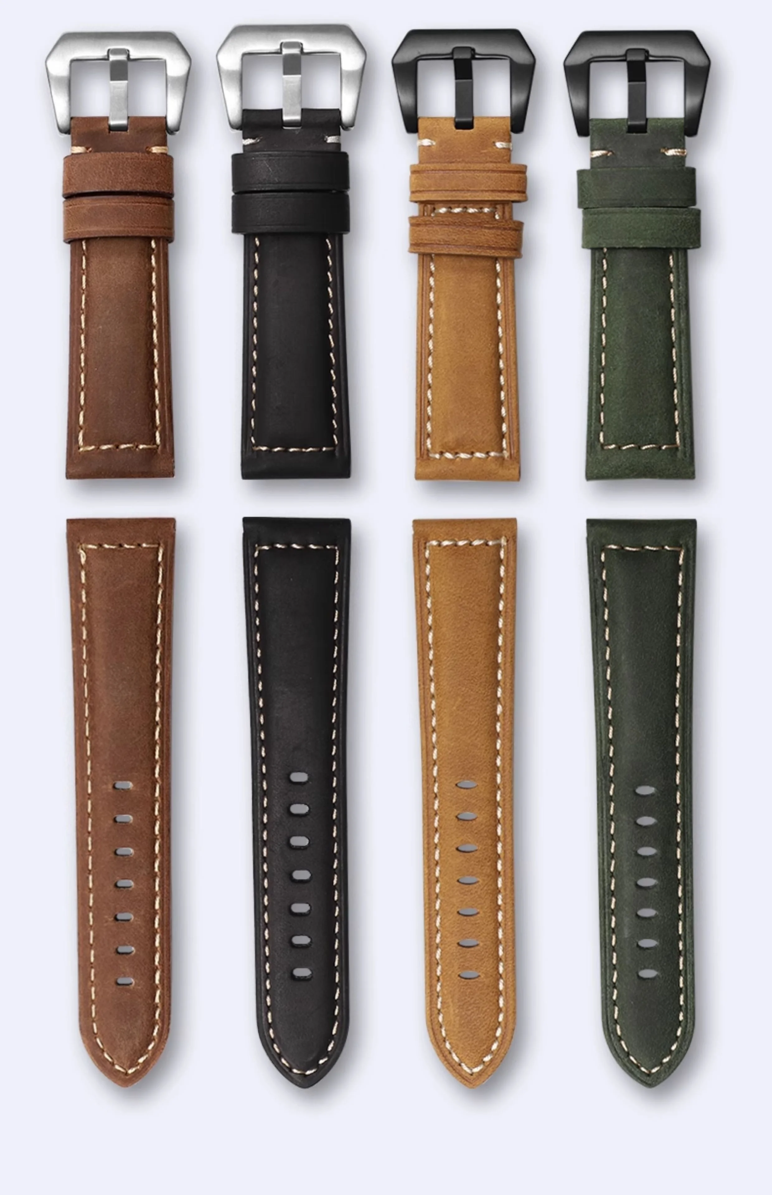 Echtleder-Uhrenarmband für Panerai, kompatibel mit Radiomir-Serie, Luminor-Serie, 22/24/24 mm – Detail 7