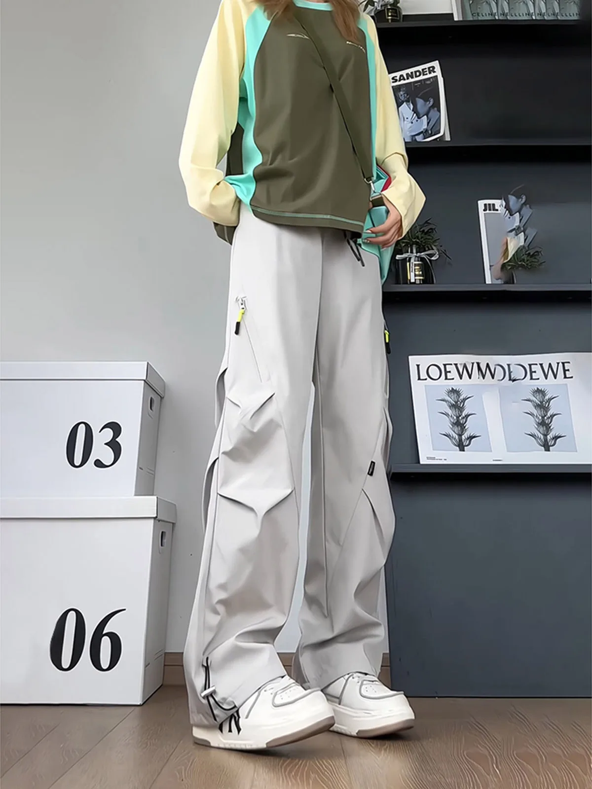 

Waterproof Zipper Inner Me Knife Work Pants Men's Foldable American Sle Outdoor Hiking Mountain Climbing Pants Casual Tro...