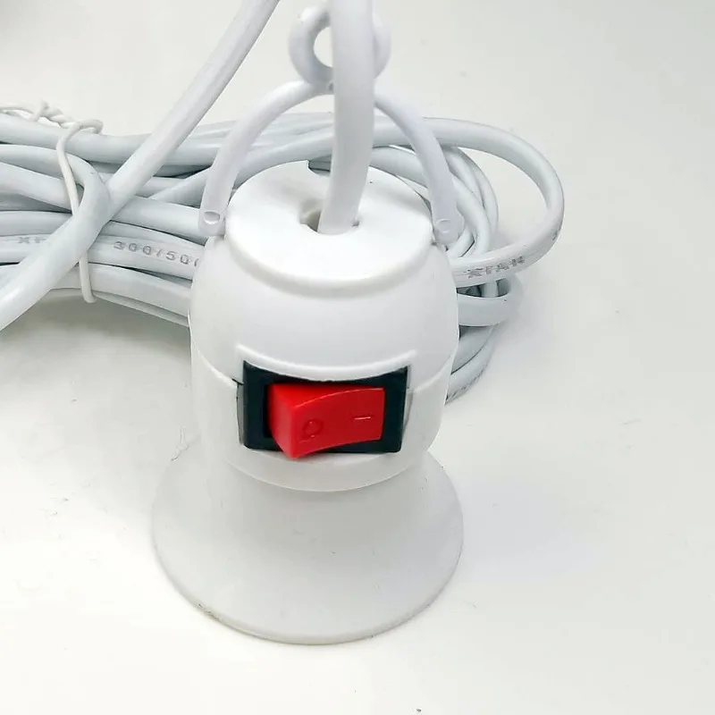 Light Socket with Cord Bulb Base E26/ E27 Lamp Base Desktop Screw Light Holder Replacement Hanging Cord Extension