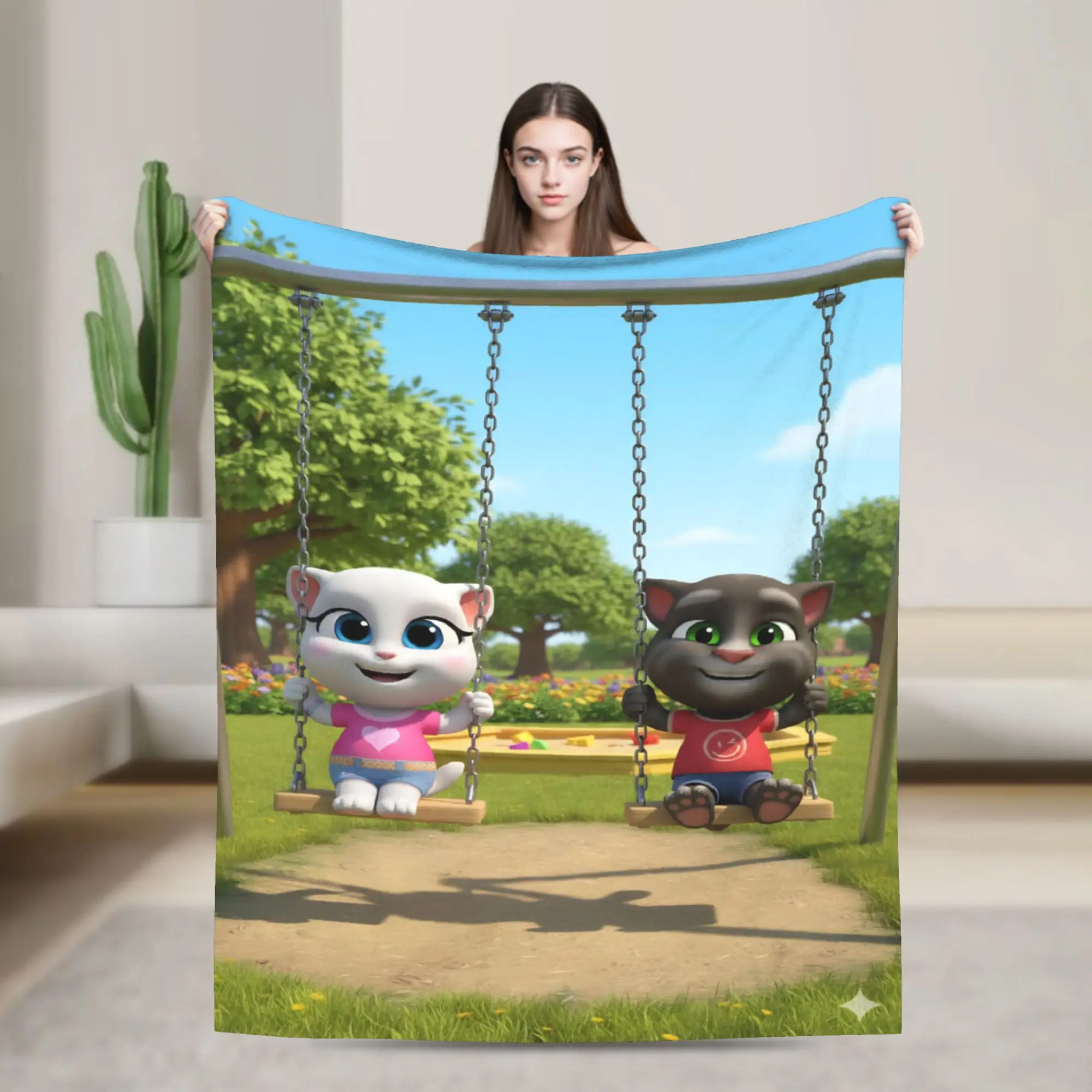 T-Talking T-Tom And F-Friends Accessories Blanket Soft Fleece  Throw Blanket Comfortable Bedspreads