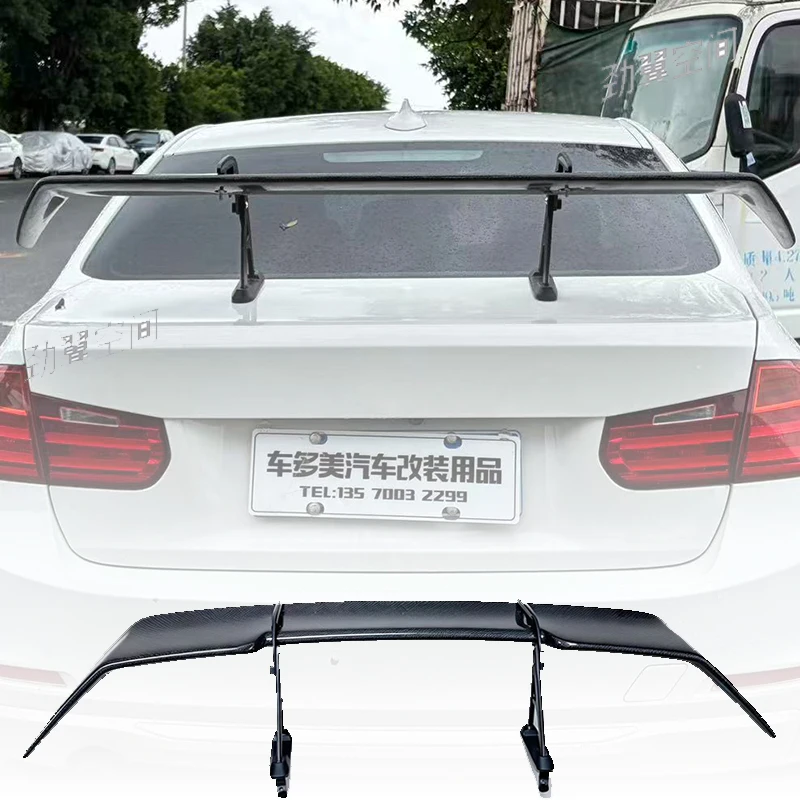 Real Carbon Fiber STI Style Trunk Wing Fits BMW F30 3/4/2 Series M2 M3 M4 Universal
