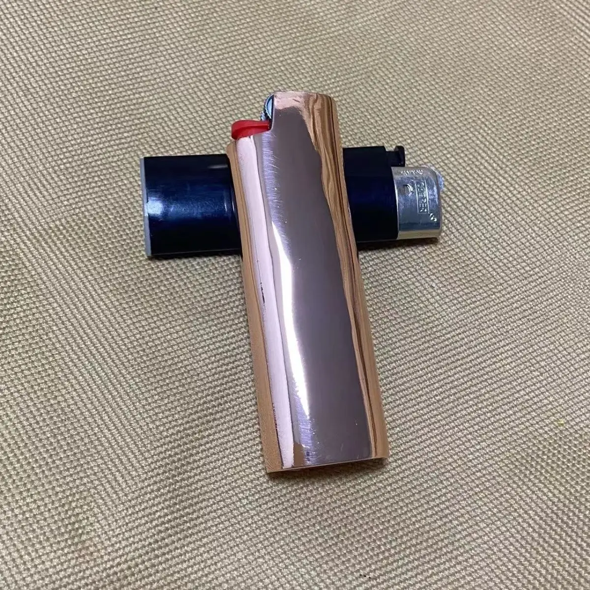 

1 Piece Suitable for Bic J3/j5 Size Purple Copper Lighter Box Cover, Reusable Lighter Shell Sleeve Protective Box Gift