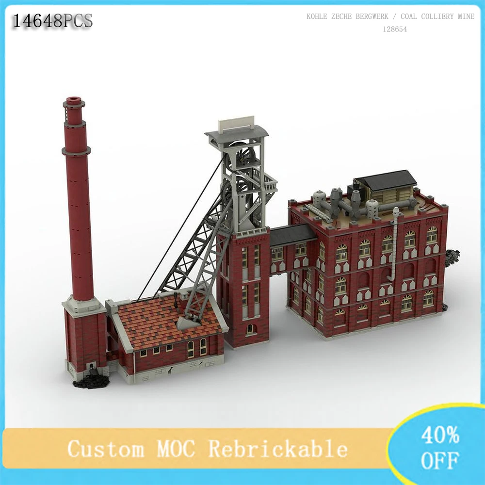 

14648PCS Selling City Street View MOC Building Ruhr area the coal washing building DIY Adults Birthday Toy BlocksChristmas Gifts