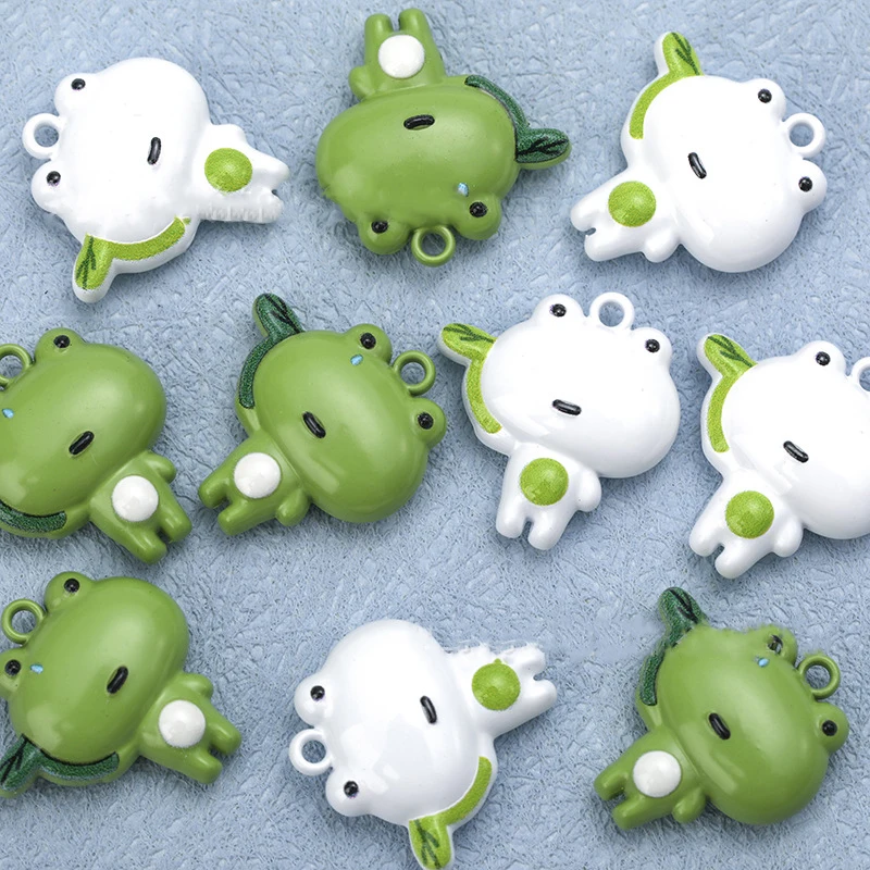 25pcs Enamel Mini Frog Alloy Charms Animals Pendant DIY for Earrings Necklaces Jewelry Making Crafts Accessories