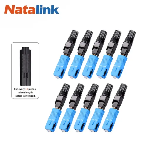 FTTH 재사용 가능한 융합 광섬유 콜드 커플러 어댑터 연결 도구를 위한 Natalink SC UPC 임베디드 광섬유 퀵 커넥터.