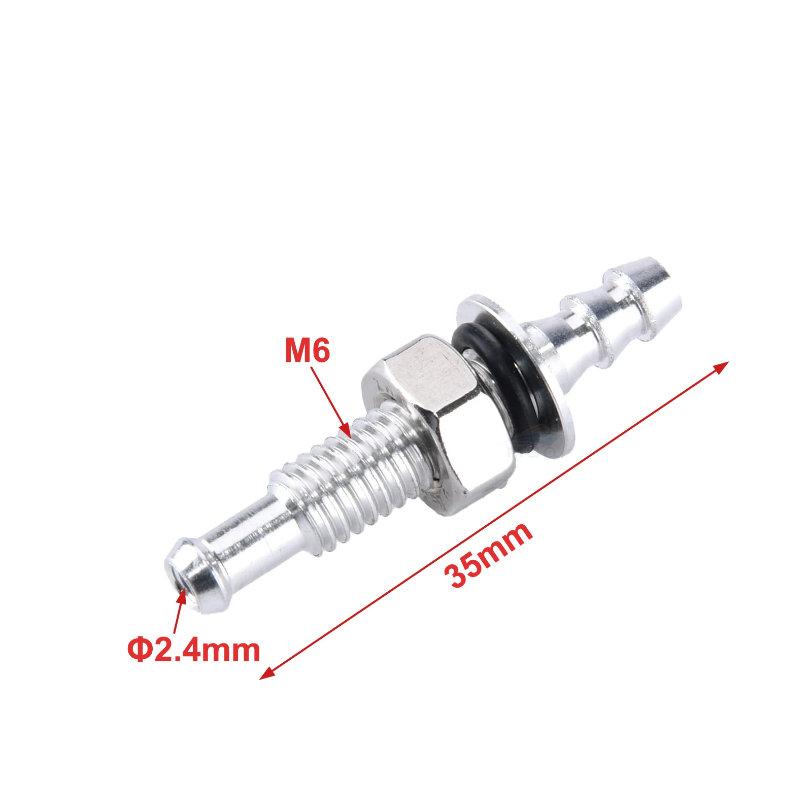 Boquilla de conexión de tubo de agua de aluminio M6/M8 para barco RC, boquilla directa para ID de 3/4mm, tubo de refrigeración por agua para extender, 1 ud.