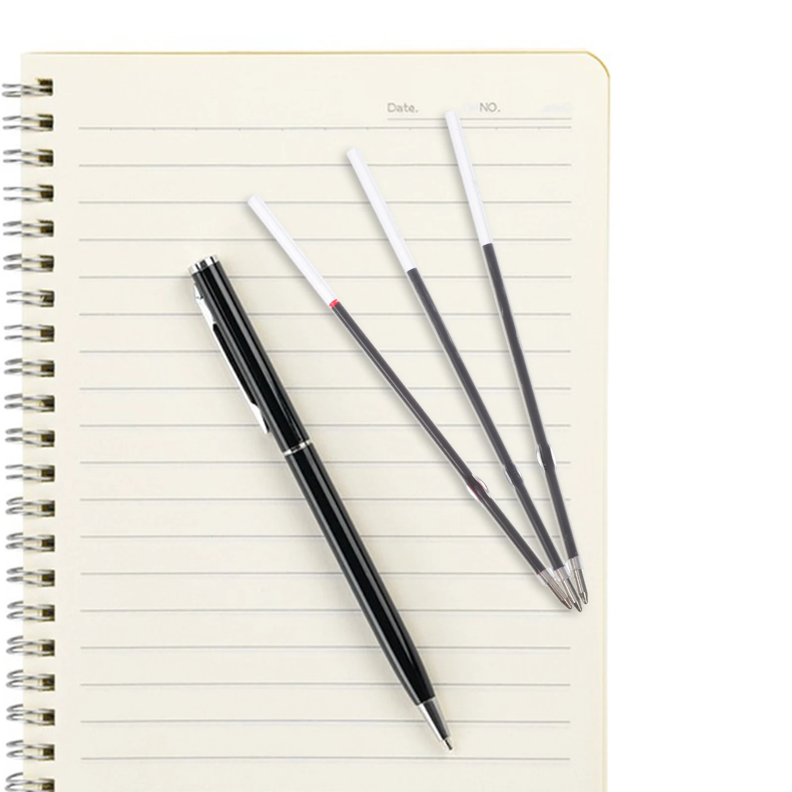 

300 шт., стержни для шариковых ручек с черными чернилами, 0,7 мм, выдвижные быстросохнущие чернила, сменные канцелярские товары, офисные принадлежности