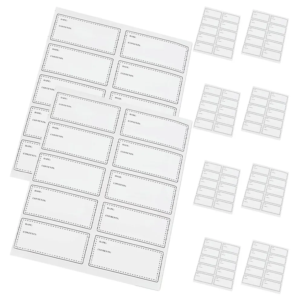 

10 листов съемных наклеек для бутылок, водонепроницаемые, маслостойкие этикетки для пищевых контейнеров, банок, морозильных камер, для ручной записи даты и заметок