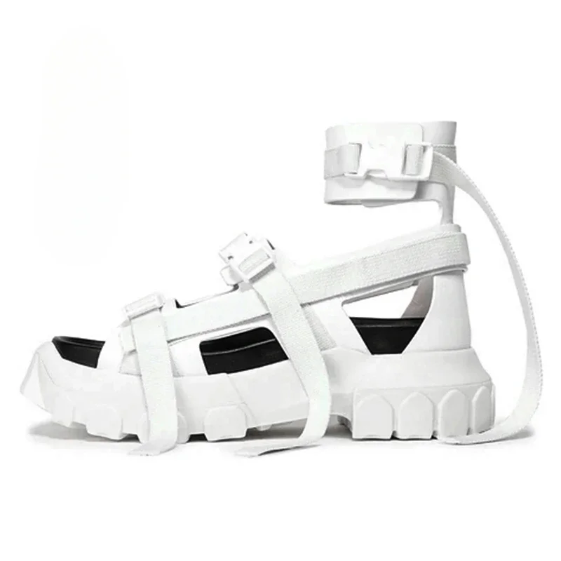 High-top Sandals Roman Shoes for Men's/Women's Summer Comfortable High Top Sandals Casual Anti Slip Open Toed Bottom Beach Shoes