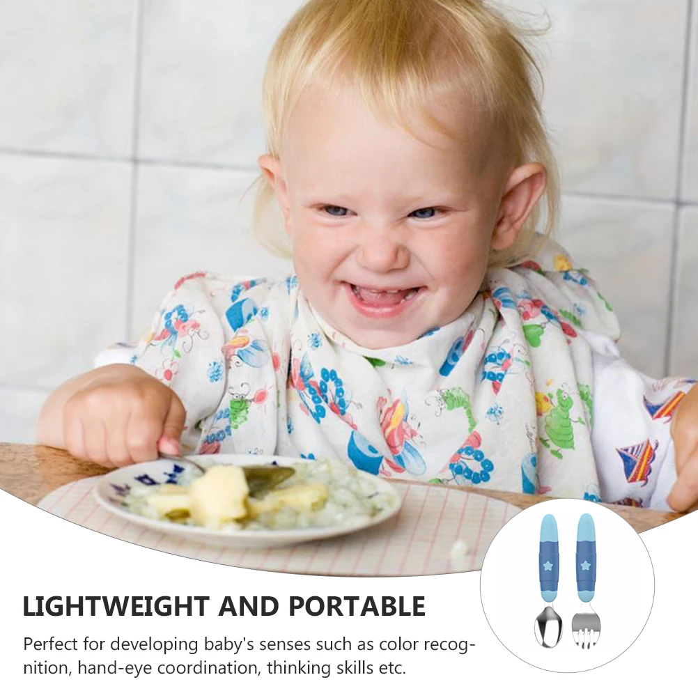

Utensils Stainless Steel 's Fork Spoon Set Spoons and Cutlery Toddler