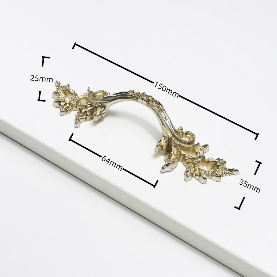Industrial Style Vintage Furniture Handles Golden Zinc Alloy for Wardrobe Door Handles Kitchen Cabinet Door Pulls