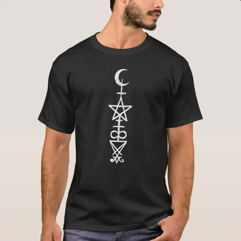 

Occult Satanic Pentagram Sigil Of Lucifer Leviathan Cross T-Shirt 100% Cotton O-Neck Short Sleeve Casual Mens T-shirt Size S-3XL