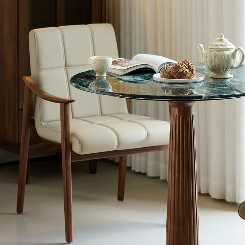 

North American black walnut book office chair, family dining chair back , leather armchair