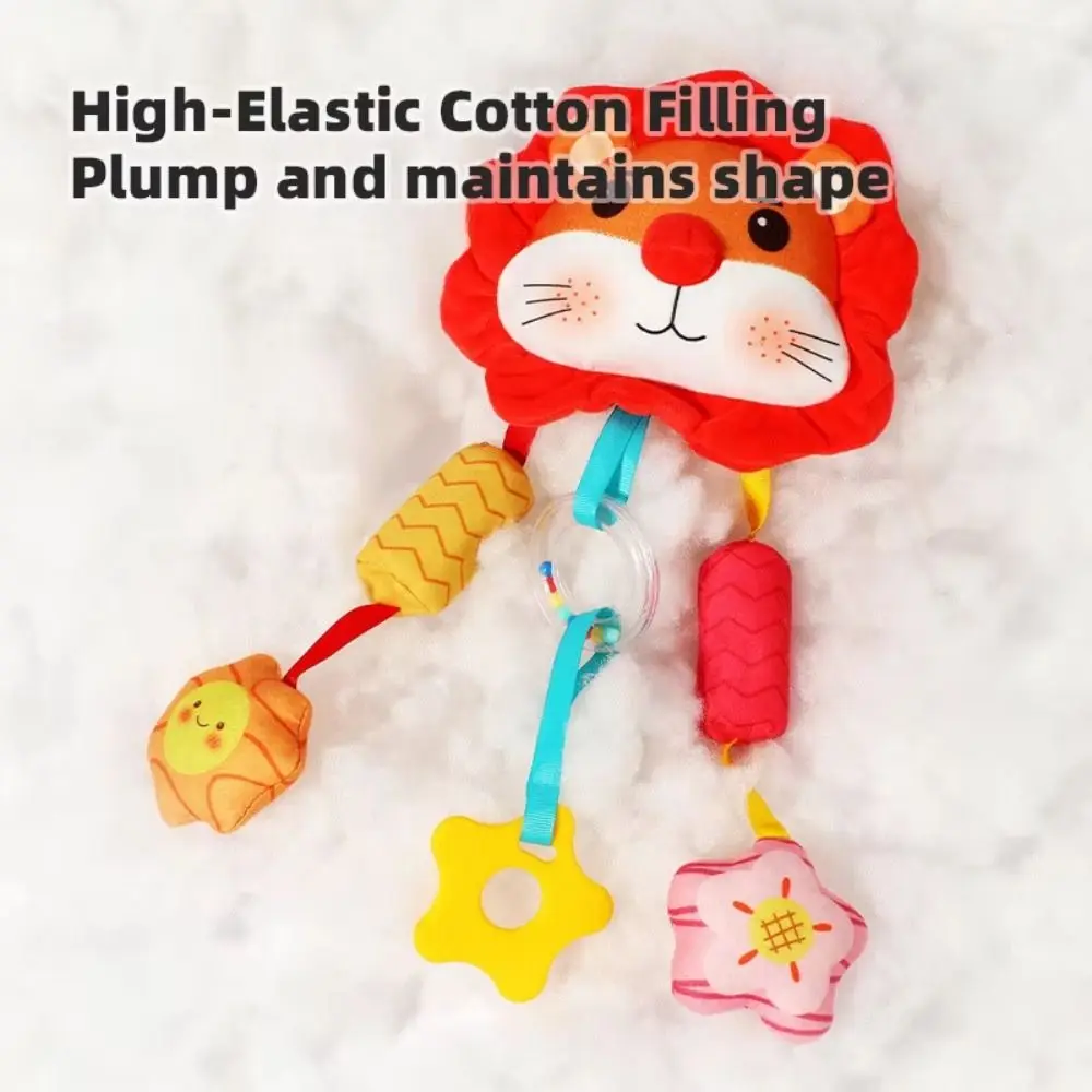 Soft Plush Baby Wind Chime Toy Cute Teether Animal Stroller Hanging Pendants Rattle Portable Clip Sensory Learning Toys