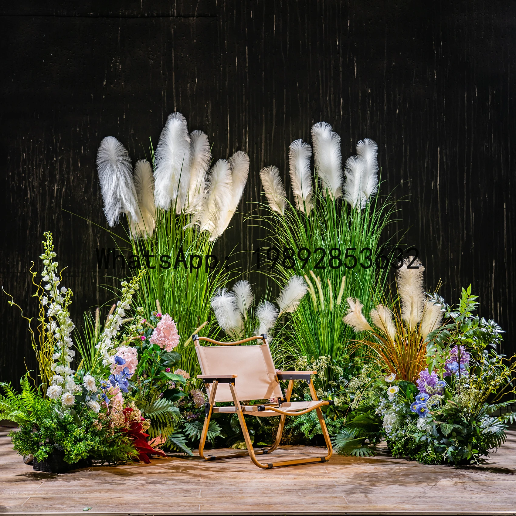 Outdoor Camping Stijl Kunstmatige Groene Plant Landschap Combinatie Raamdecoratie Trap Hoek Nep Boom Ornament