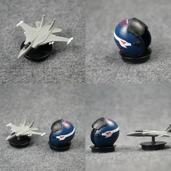 Film Top Gun Fighter Warplane Helmet Model Toy Miniature Tabletop Ornaments Action Figure Kids Gifts Collectible