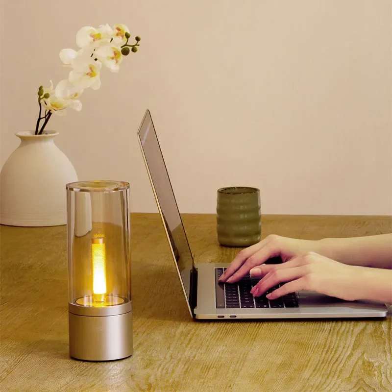 Bluetooth Yeelight Candle Lamp Dimmable 1800K Stepless Dimming For Home Dating Atmosphere Light Type C Rechargable Ambient Light